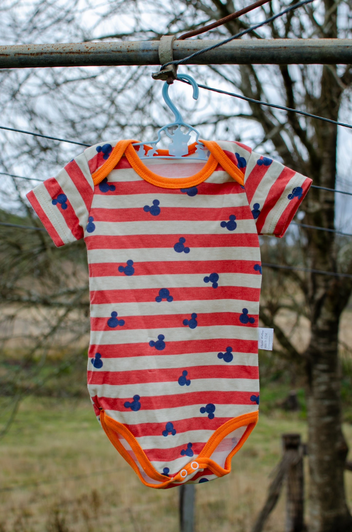 Short Sleeve Cotton Rompers (9-12 Months)