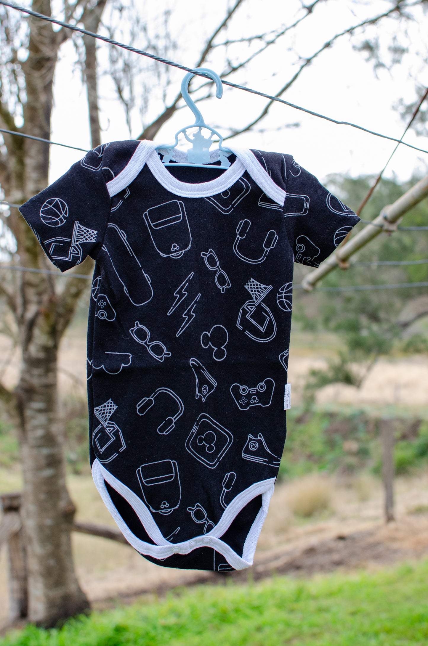 Short Sleeve Cotton Rompers (9-12 Months)