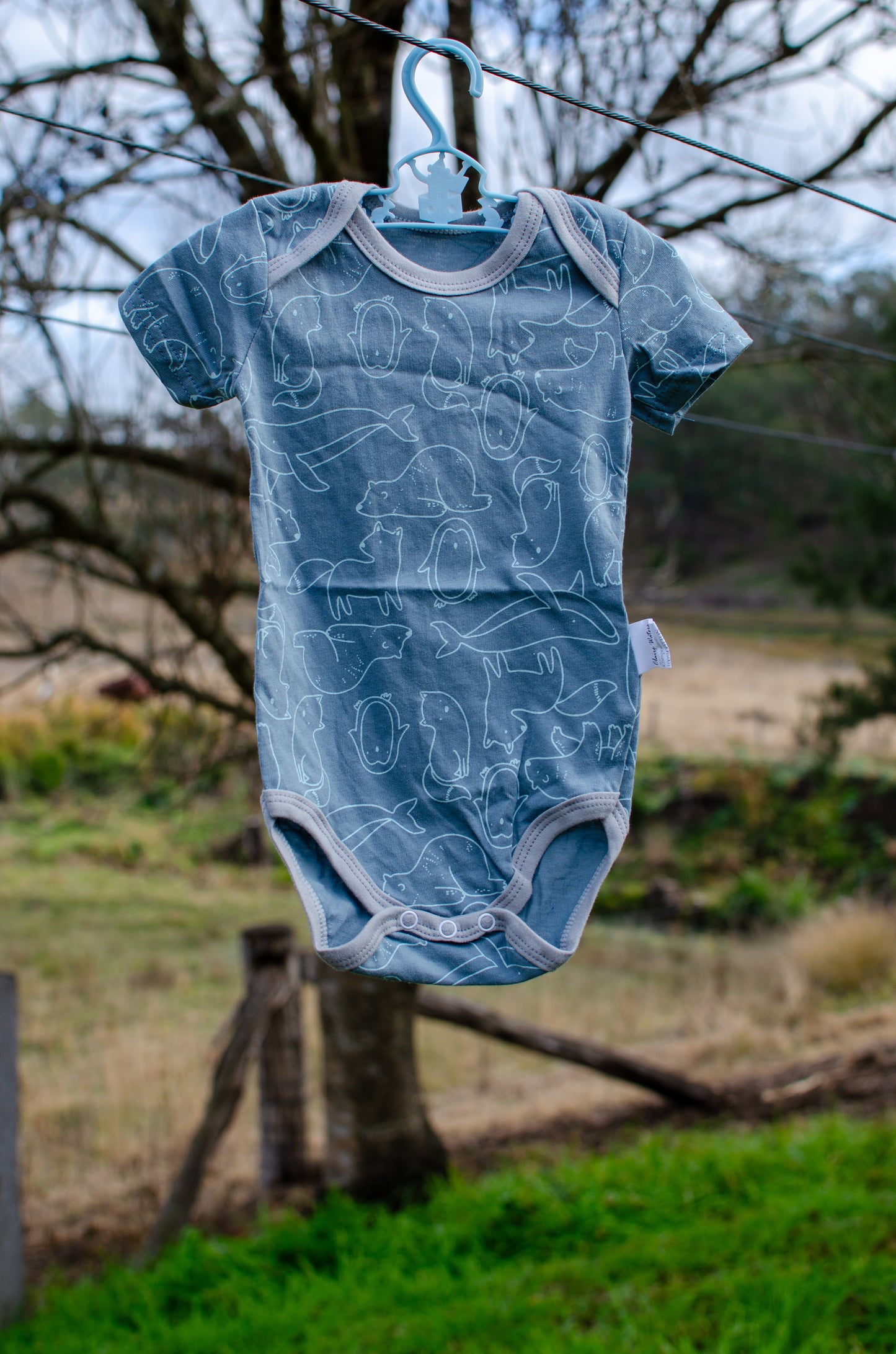 Short Sleeve Cotton Rompers (6-9 Months)