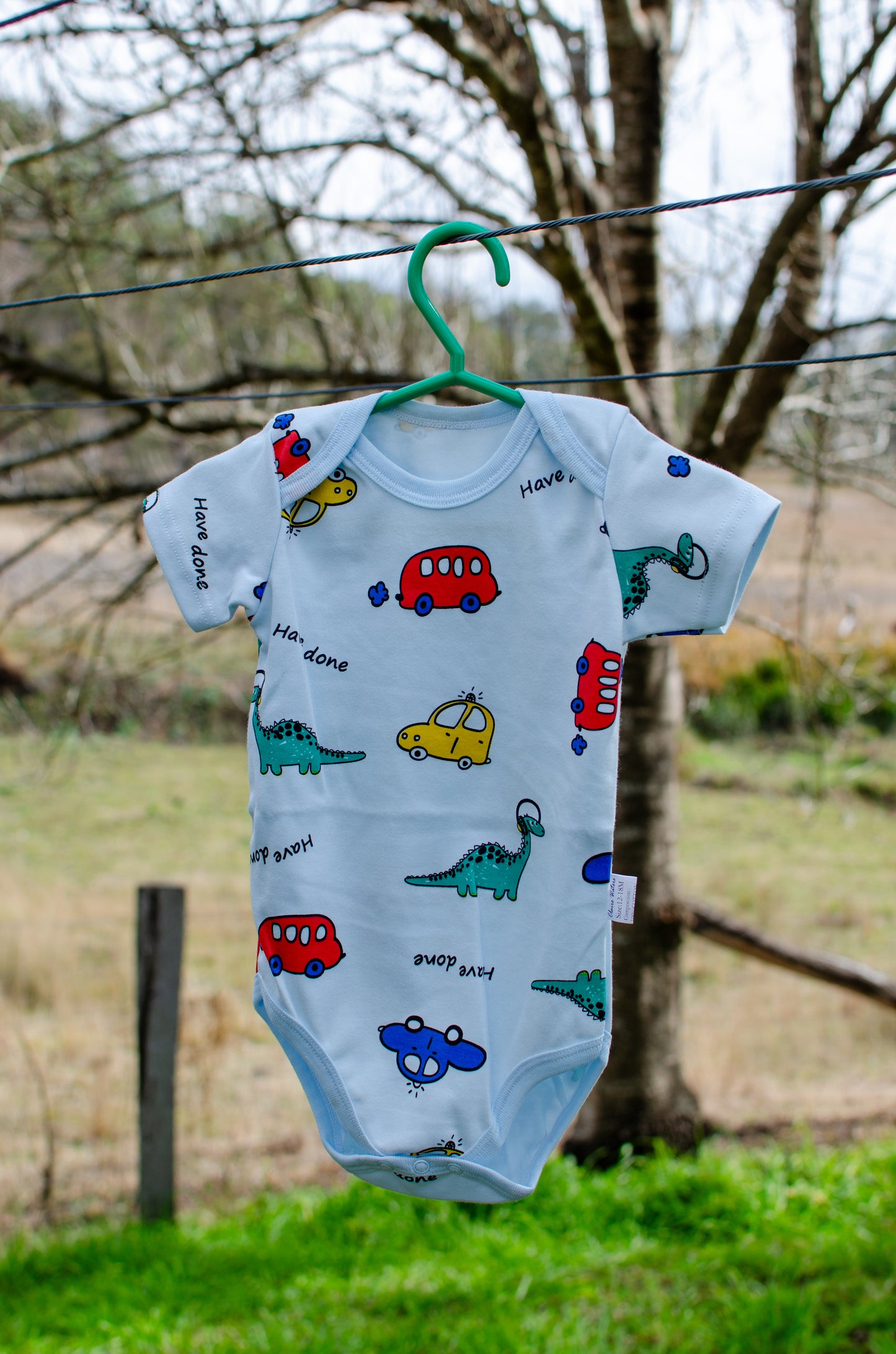 Short Sleeve Cotton Rompers (12-18 Months)