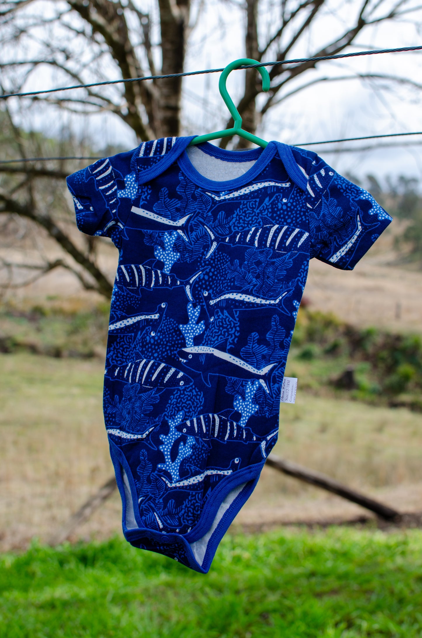 Short Sleeve Cotton Rompers (12-18 Months)